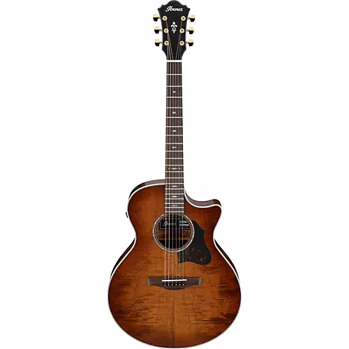 Ibanez AE340FMH Grand Auditorium Acoustic-Electric Guitar Mahogany Sunburst - musicians--Friend