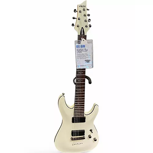 Used Schecter Guitar Research Demon 7 String Alpine White Solid Body Electric Guitar Alpine White - musicians--Friend