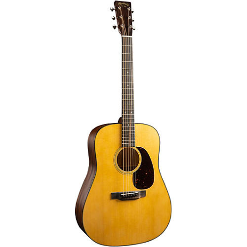Martin D-18 Standard Satin Dreadnought Acoustic Guitar Natural - musicians--Friend