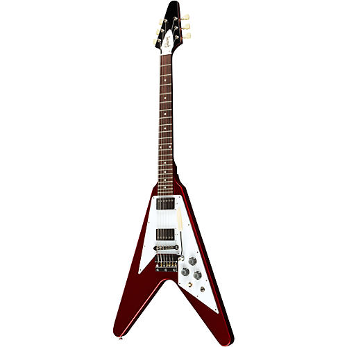 Gibson Custom 1967 Mahogany Flying V Reissue With Maestro Vibrola Electric Guitar Sparkling Burgundy - musicians--Friend
