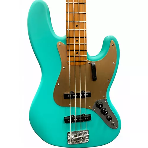 Used Squier Contemporary Jazz Bass Seafoam Green Electric Bass Guitar Seafoam Green - musicians--Friend
