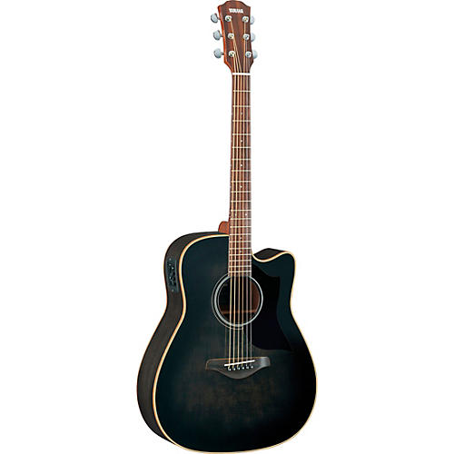 Yamaha A-Series A1M Cutaway Dreadnought Acoustic-Electric Guitar Transparent Black - musicians--Friend