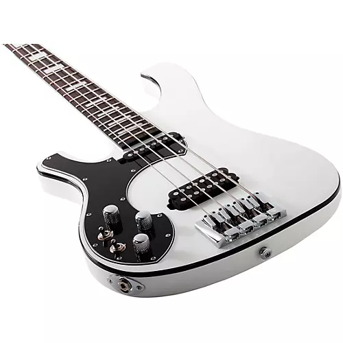 Schecter Guitar Research Stargazer-4 LH Electric Bass Gloss White - musicians--Friend