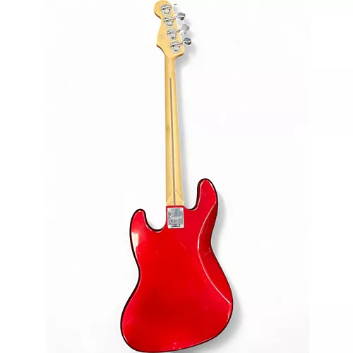 Used Squier Affinity Jazz Bass Chrome Red Metallic Electric Bass Guitar Chrome Red Metallic - musicians--Friend