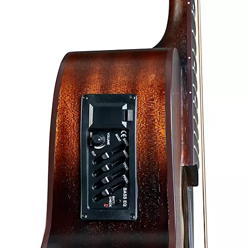 Mitchell T239B-CE-BST Terra Acoustic-Electric Bass Guitar Edge Burst - musicians--Friend