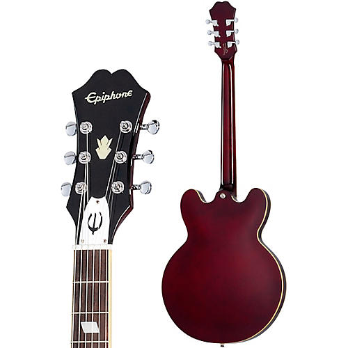 Epiphone Noel Gallagher Riviera Semi-Hollow Electric Guitar Dark Wine Red - musicians--Friend