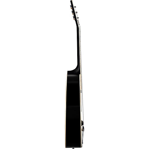 Orangewood Juniper Rubber Bridge Parlor Acoustic-Electric Guitar Black - musicians--Friend