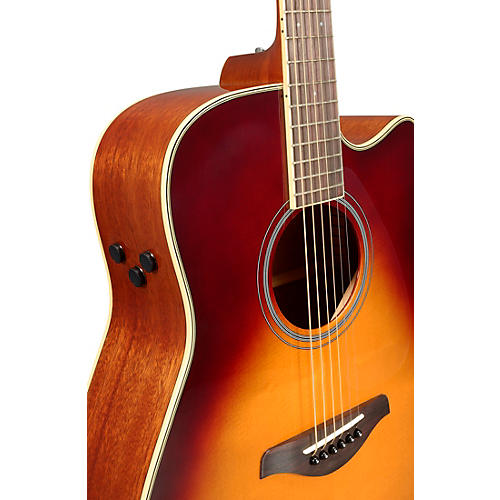 Yamaha FGC-TA TransAcoustic Dreadnought Cutaway Acoustic-Electric Guitar Black - musicians--Friend