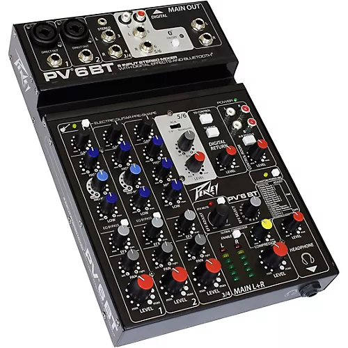 Peavey PV 6 BT Mixer With Bluetooth - musicians--Friend