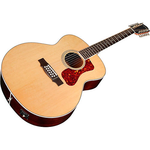 Guild F-2512E Deluxe Rosewood Westerly Collection Jumbo 12-String Acoustic-Electric Guitar Natural - musicians--Friend