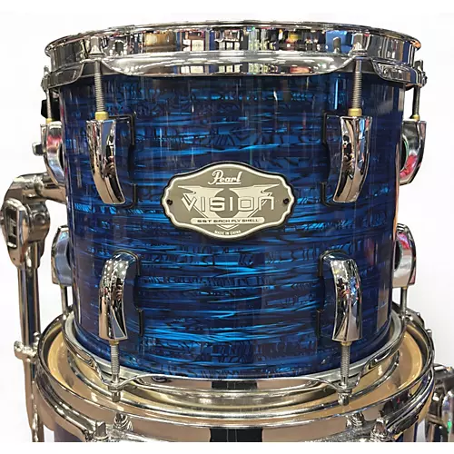 Used Pearl 4 Piece Vision BLUE STRATA Drum Kit BLUE STRATA - musicians--Friend