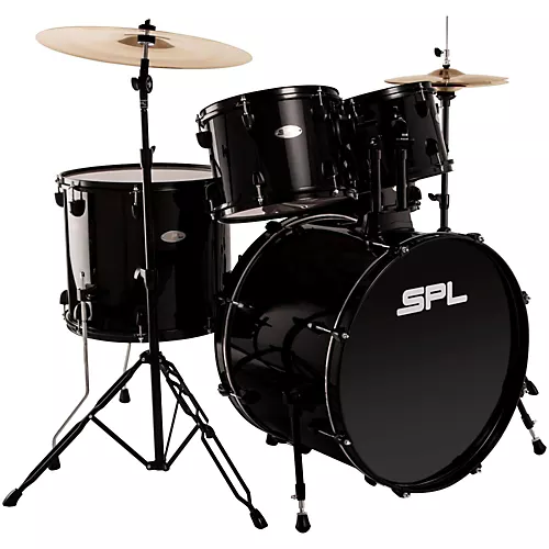 Open-Box Sound Percussion Labs Unity 5-Piece Drum Set with Hardware, Cymbals and Throne Condition 1 - Mint Black - musicians--Friend