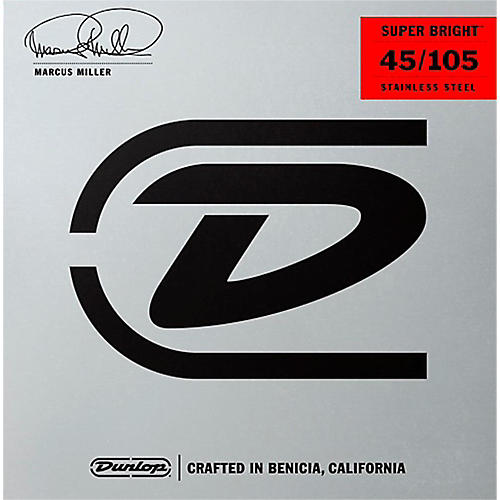 Dunlop Marcus Miller Super Bright Electric Bass Strings (45-105) - musicians--Friend