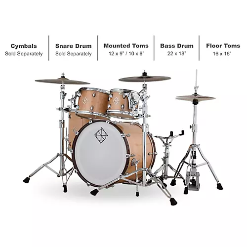 Open-Box Dixon Cornerstone Maple 4-Piece Shell Pack Condition 1 - Mint Gloss Natural - musicians--Friend