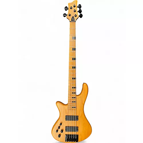 Used Schecter Guitar Research Stiletto Session 5 Natural Electric Bass Guitar Natural - musicians--Friend