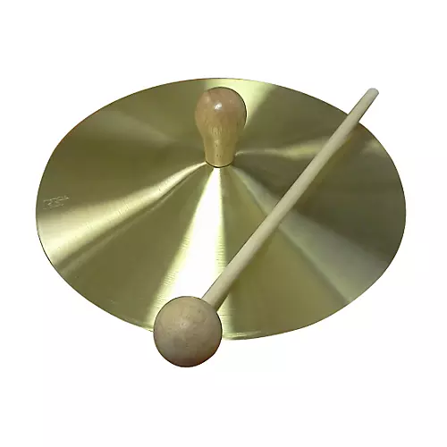 Rhythm Band RB733S Solid Brass Cymbal with Knob and Mallet - musicians--Friend