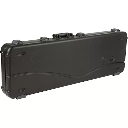 Fender Deluxe Molded ABS Left-Handed P/J Bass Guitar Case Black Gray/Silver - musicians--Friend