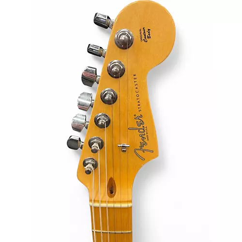 Used Fender AMERICAN STANDARD STRATOCASTER Gold Solid Body Electric Guitar Gold - musicians--Friend