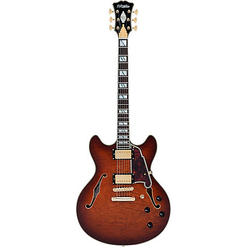 Open-Box D'Angelico Excel DC XT Semi-Hollow Electric Guitar With Stopbar Tailpiece Condition 2 - Blemished Amaretto Burst 197881073169 - musicians--Friend