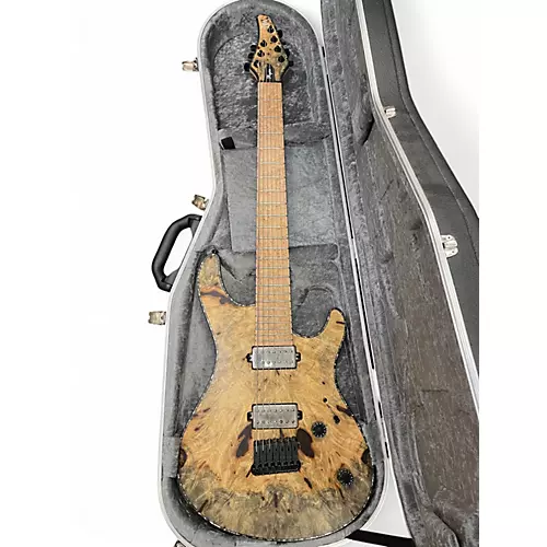 Used 2017 Mayones Regius 7 Buckeye Burl Natural Solid Body Electric Guitar Buckeye Burl Natural - musicians--Friend