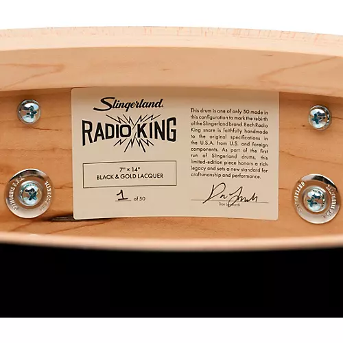 Slingerland Limited-Edition Radio King Specialty Lacquer Maple Snare Drum 14 x 7 in. Blue & Silver Lacquer - musicians--Friend