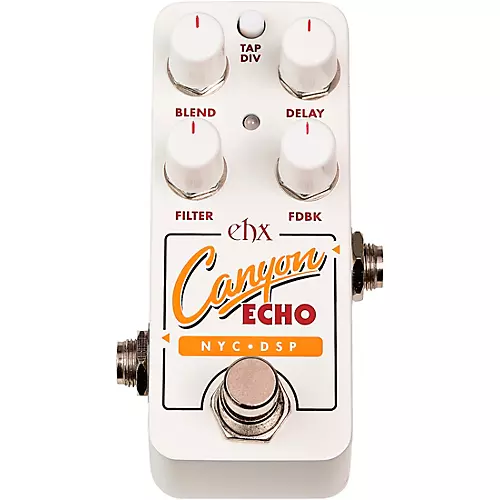Electro-Harmonix Canyon Echo Digital Delay Effects Pedal White - musicians--Friend