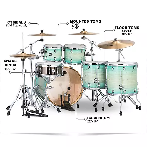 Mapex Armory Series Exotic Studioease Shell Pack Ultramarine Gloss - musicians--Friend
