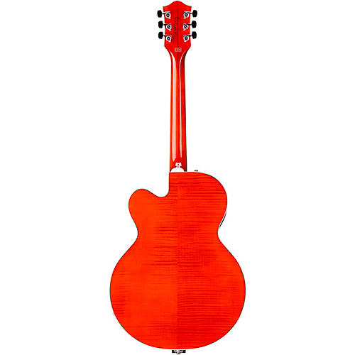 Gretsch Guitars G6120TFM-BSNV Brian Setzer Signature Nashville With Bigsby and Flame Maple Orange Stain - musicians--Friend