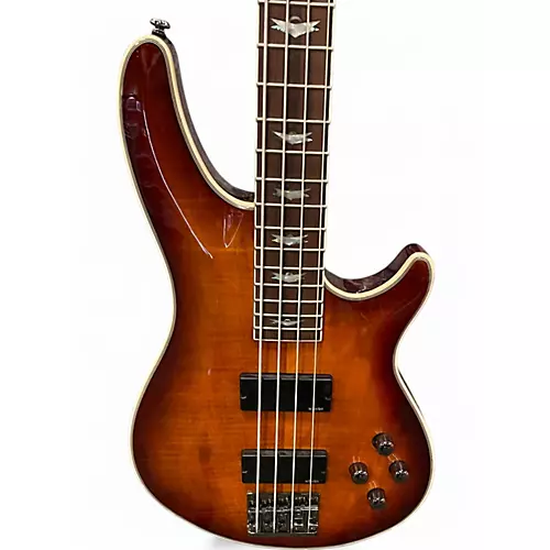 Used Schecter Guitar Research Omen Extreme 4 String DARKWOOD  Electric Bass Guitar DARKWOOD - musicians--Friend