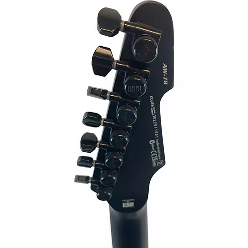 Used ESP LTD AW-7B Black Solid Body Electric Guitar Black - musicians--Friend
