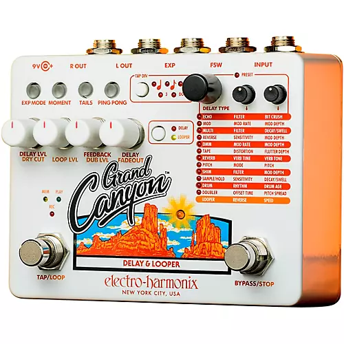 Electro-Harmonix Grand Canyon Delay and Looper Effects Pedal - musicians--Friend