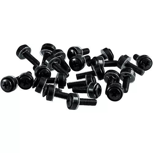 Gator GRW-SCRW025 25-Pack of Rack Screws with Washers, Black - musicians--Friend