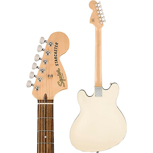 Squier Affinity Series Starcaster Deluxe Electric Guitar Olympic White - musicians--Friend