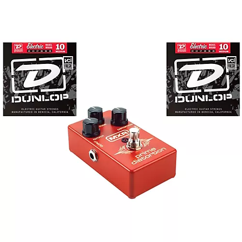 Dunlop MXR Prime Distortion Pedal With Two Sets of DEN1046 Strings - musicians--Friend