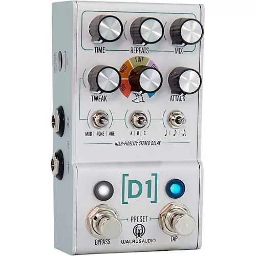 Open-Box Walrus Audio Mako D1 High-Fidelity Delay V2 Effects Pedal Condition 2 - Blemished Silver 197881301415 - musicians--Friend