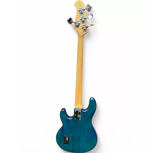 Used Sterling by Music Man Ray34 trans tunq Electric Bass Guitar trans tunq - musicians--Friend