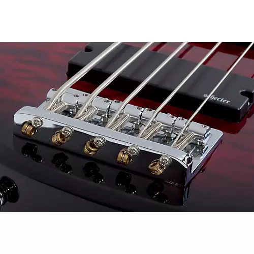 Schecter Guitar Research C-5 Plus Electric Bass See-Thru Cherry Burst - musicians--Friend