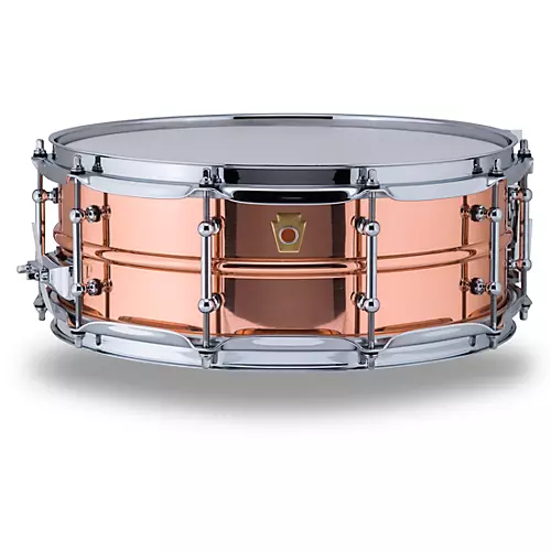 Ludwig Copper Phonic Smooth Snare Drum 14 x 6.5 in. Raw Smooth Finish with Imperial Lugs - musicians--Friend