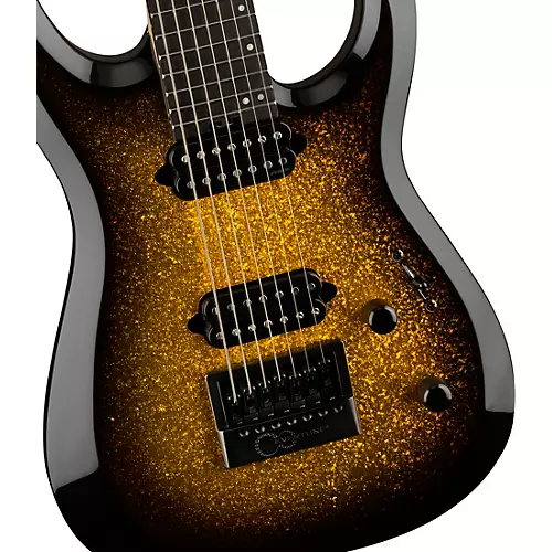 Jackson Pro Series Dinky DK Modern EverTune 7-String Electric Guitar Gold Sparkle - musicians--Friend