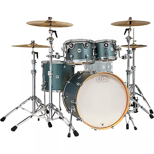 DW Design Series 4-Piece Shell Pack Satin Sage Metallic - musicians--Friend
