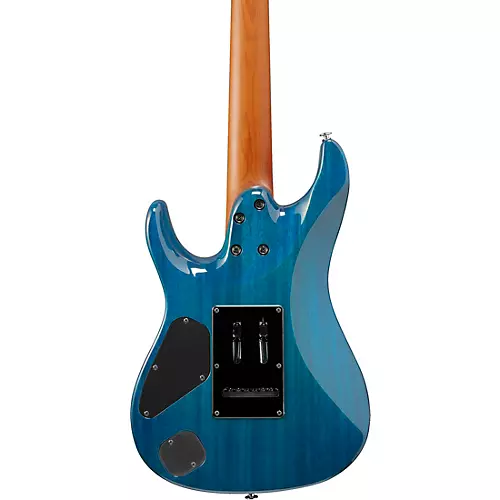 Ibanez MM7 Martin Miller Signature Electric Guitar Transparent Aqua Blue - musicians--Friend