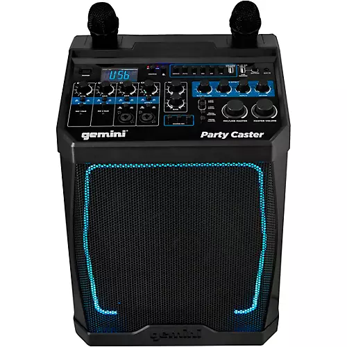 Gemini Party Caster Karaoke System With Dual Handheld Wireless Microphones - musicians--Friend