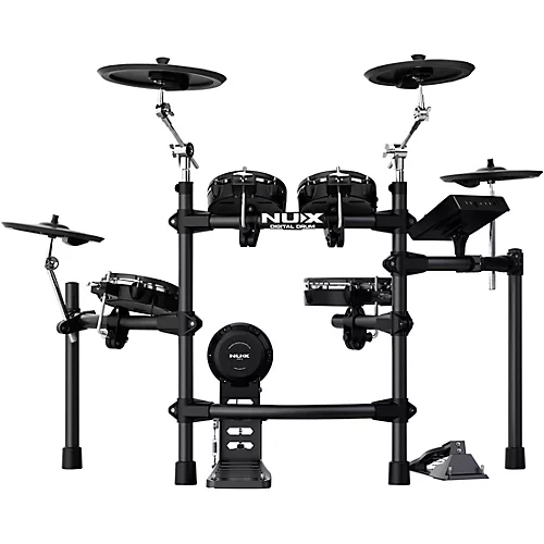 NUX DM-7X All-Remo Mesh-Head Digital Drum Kit Black - musicians--Friend