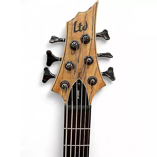 Used Esp  B206 6 String Spalted Maple Electric Bass Guitar Spalted Maple - musicians--Friend