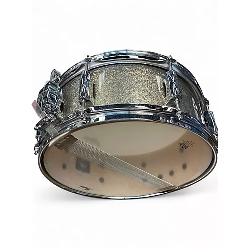 Used Pearl 14X5.5 Limited Edition SST Snare Grey Sparkle Drum Grey Sparkle 211 - musicians--Friend
