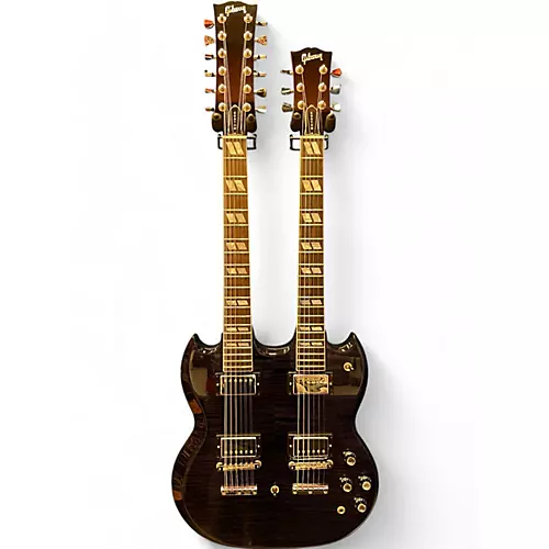 Used 2019 Gibson EDS1275F SG Double Neck Purple Solid Body Electric Guitar Purple - musicians--Friend