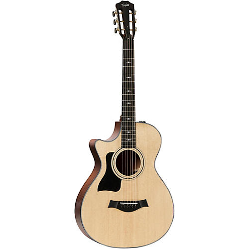 Taylor 312ce 12-Fret V-Class Grand Concert Left-Handed Acoustic-Electric Guitar Natural - musicians--Friend