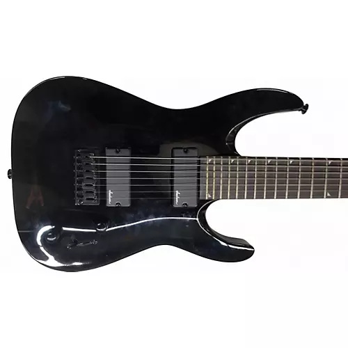 Used Jackson JS22-7 Dinky 7 String Black Solid Body Electric Guitar Black - musicians--Friend