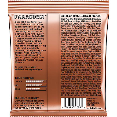 Ernie Ball Paradigm Phosphor Bronze Acoustic Guitar Strings Light - musicians--Friend