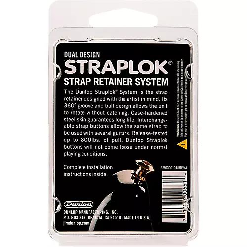 Dunlop Dual-Design Straplok System Black Chrome - musicians--Friend